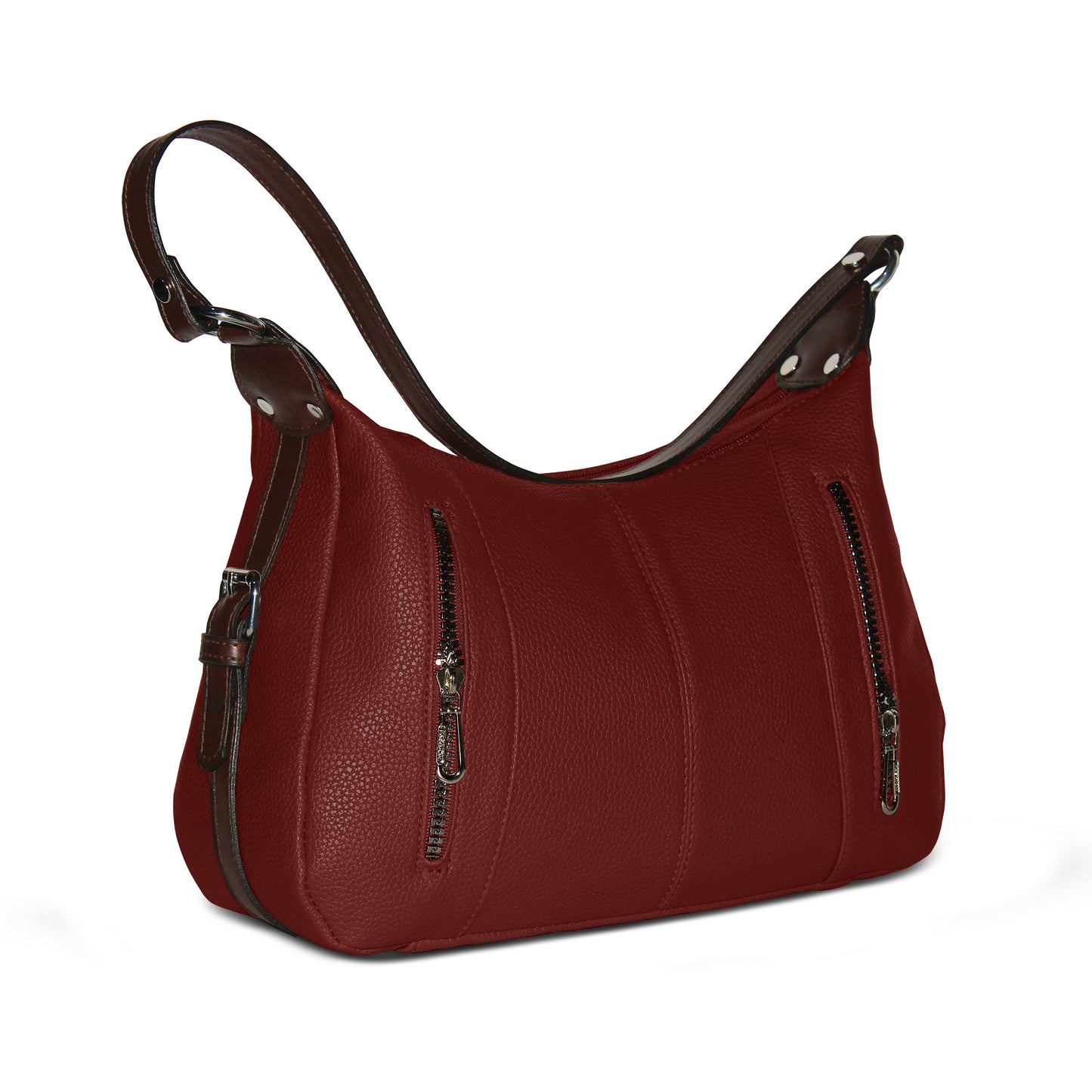 Sienna Shoulder Bag – Burgundy Red