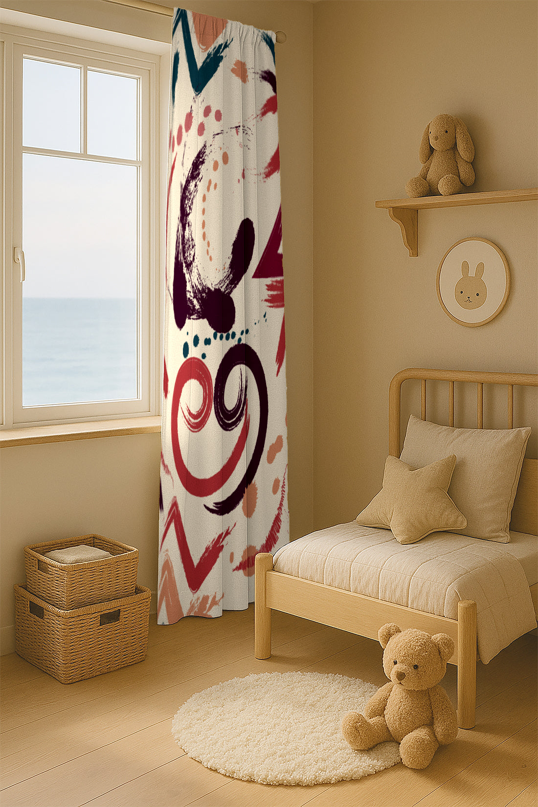 Modern Curtains Bold Brush