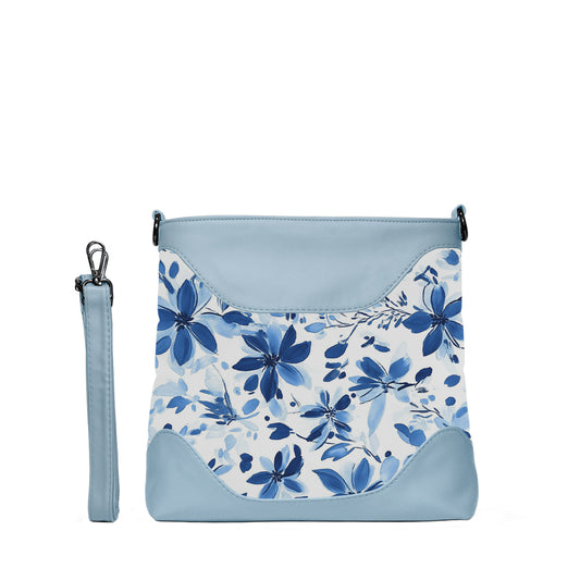 Aurora Shoulder Bag Blue Floral