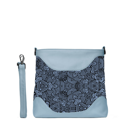 Aurora Shoulder Bag Blue Velvet
