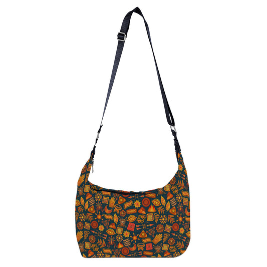 Crescent Bag Whimsical Pattern