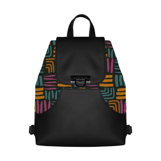 Dusty Siena BackPack Modern Blocks