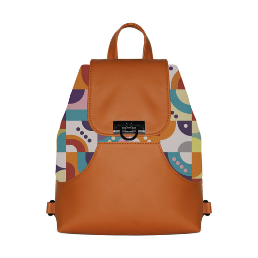 Dusty Siena BackPack Summer Squares