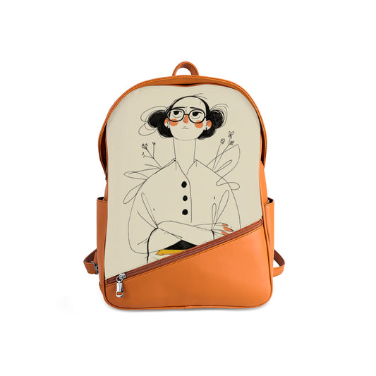 Foldover Backpack Abstract Attitude