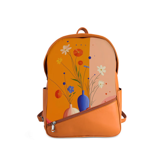 Foldover Backpack Abstract Garden