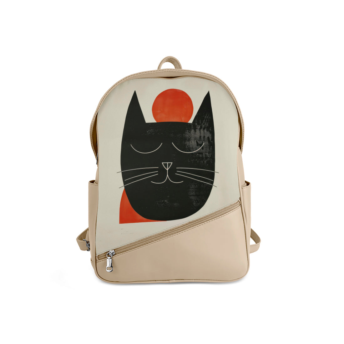 Foldover Backpack Black Cat