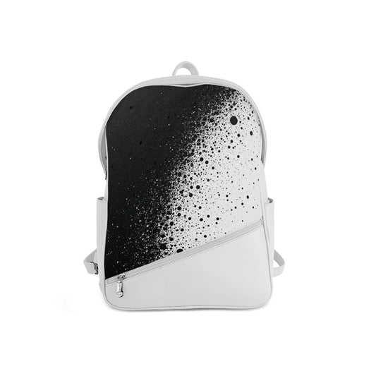 Foldover Backpack Black & White