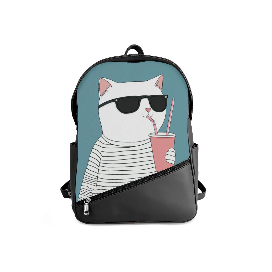 Foldover Backpack Cat's Drink