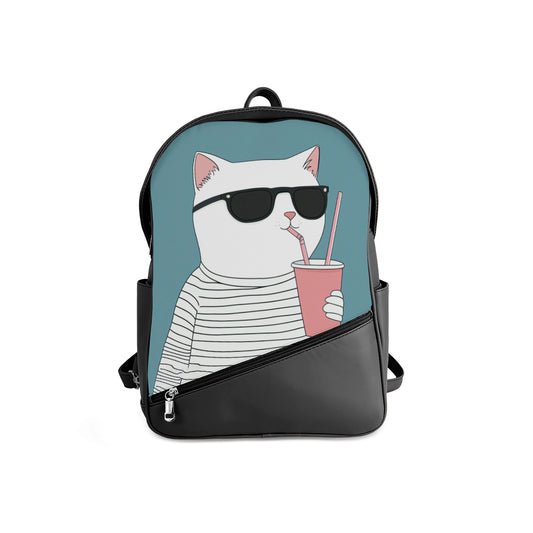 Foldover Backpack Cat's Drink