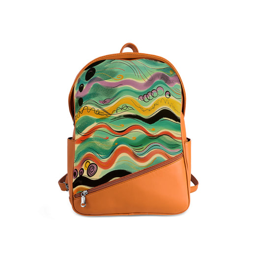 Foldover Backpack Colorful Art
