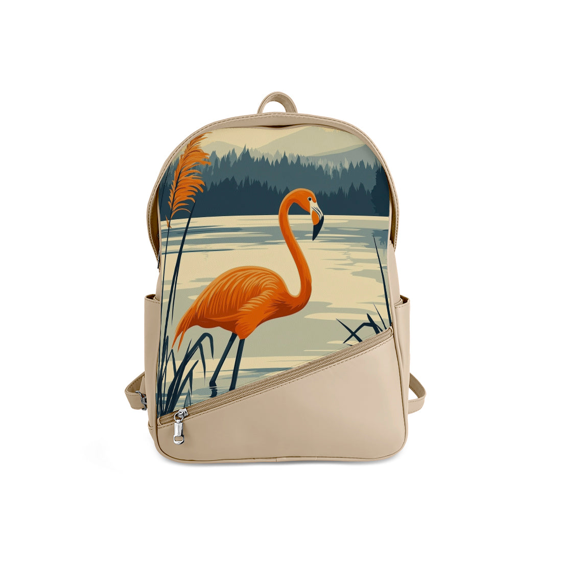 Foldover Backpack Flamingo