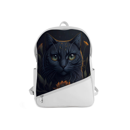 Foldover Backpack Flower Kitty