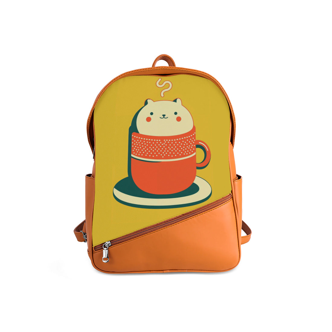 Foldover Backpack Mocha Meow