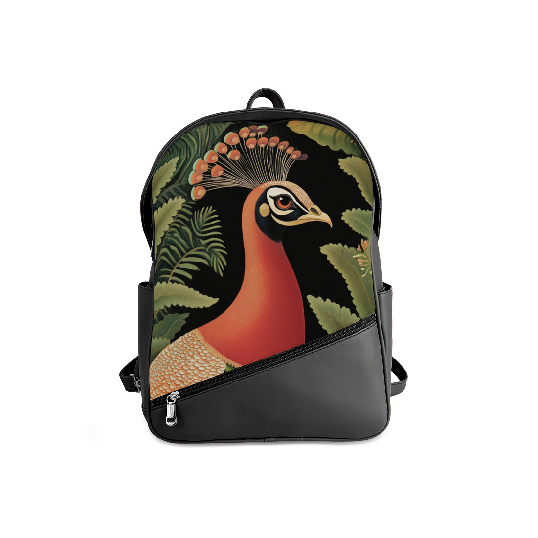 Foldover Backpack Peacock Dreams