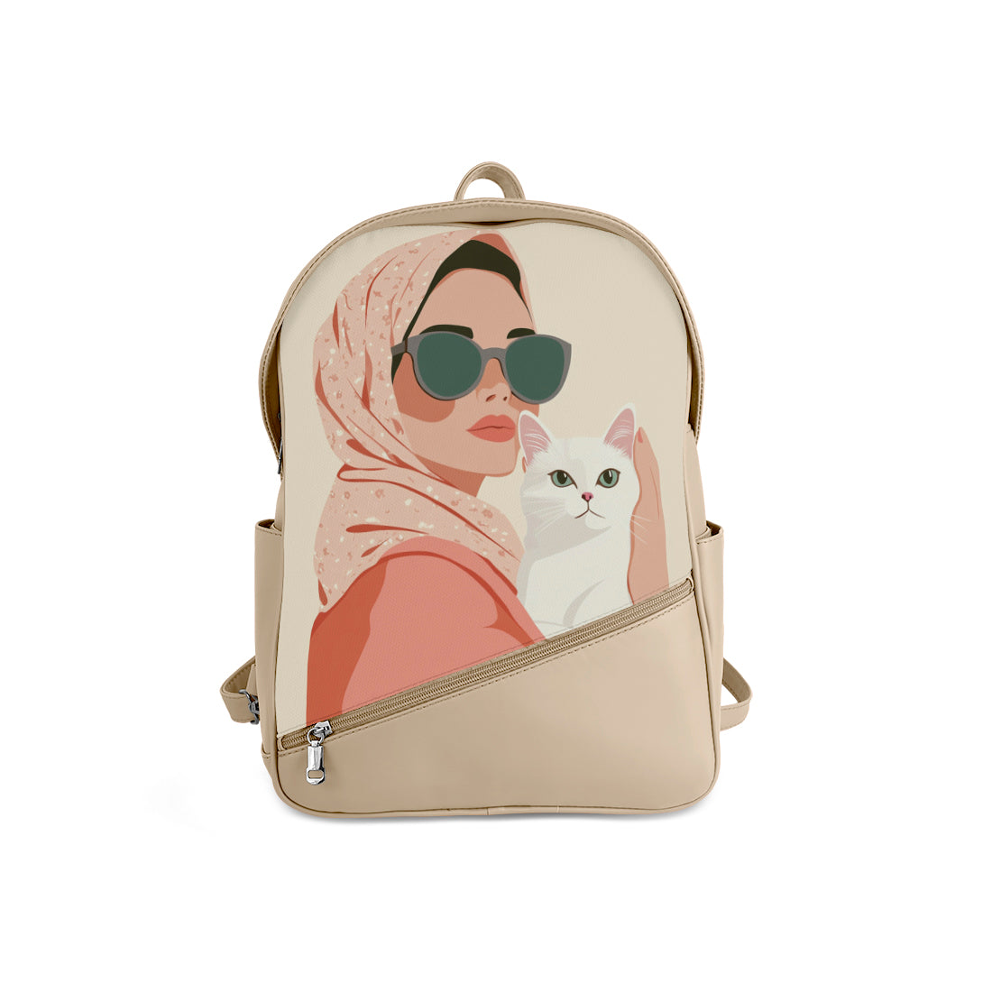 Foldover Backpack Purrfectly Stylish Cat