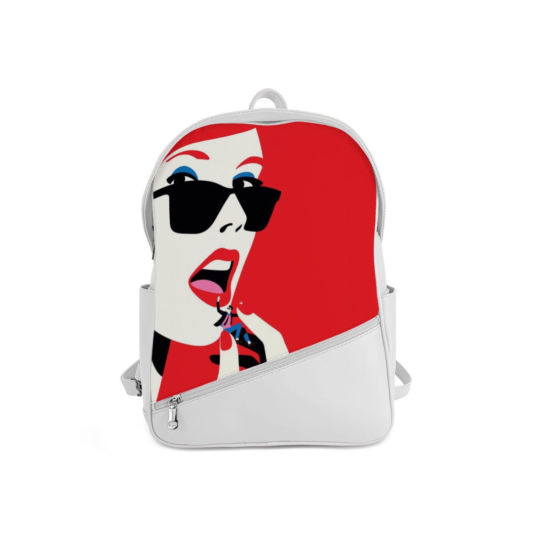 Foldover Backpack Red Radiance