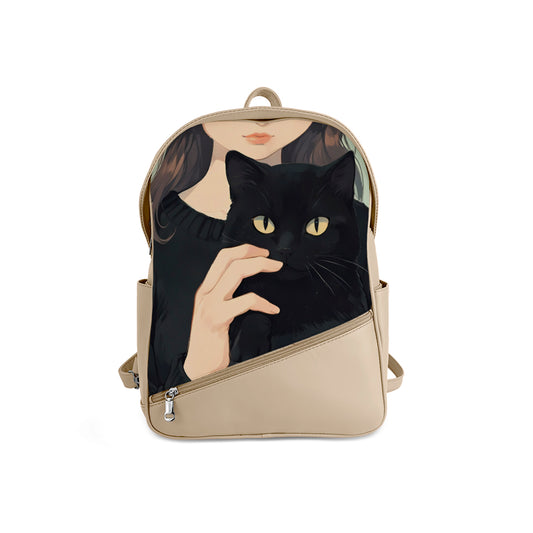 Foldover Backpack Sleek Kitty