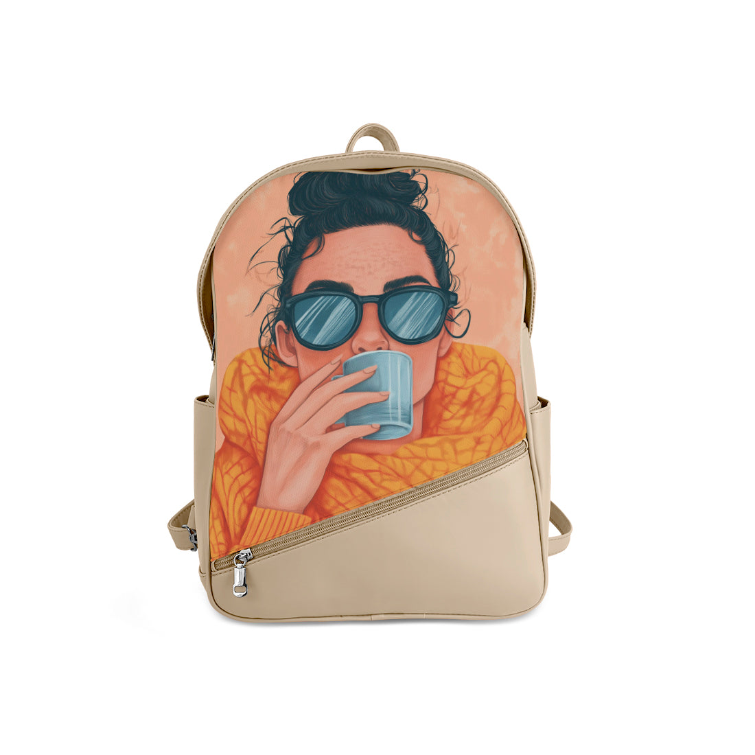 Foldover Backpack Stylish Sips