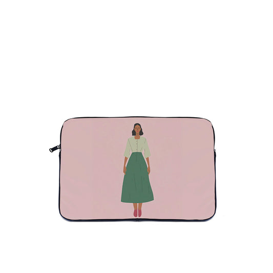 Laptop Sleeve Lady in Green
