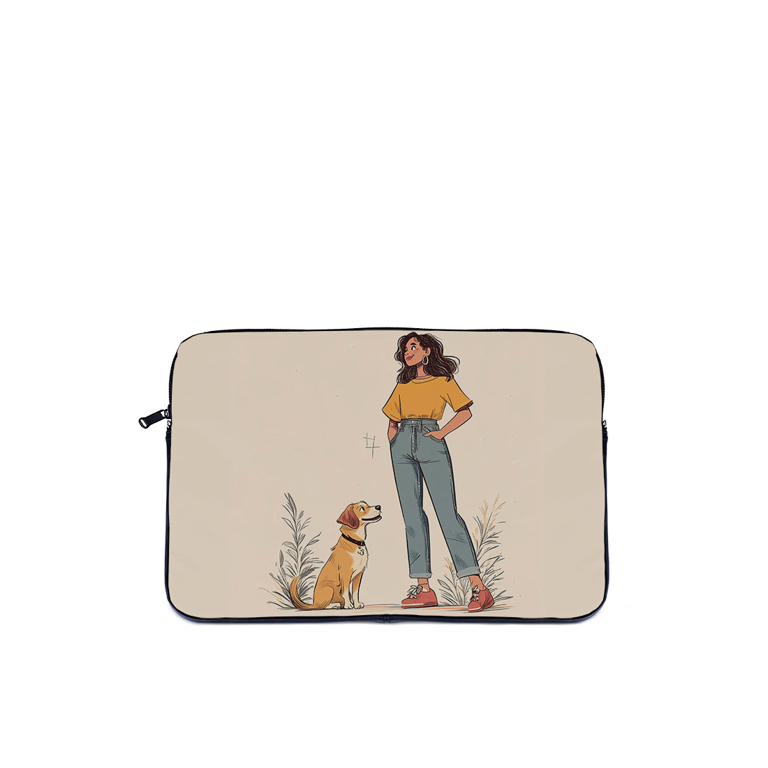 Laptop Sleeve Woman and Dog