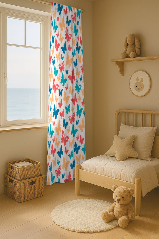 Modern Curtains Colorful Butterflies