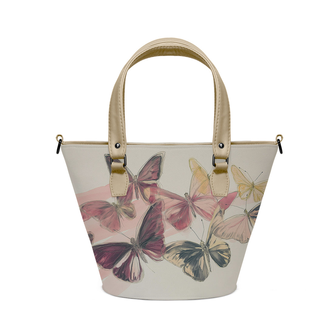Sleek Aura Handbag Butterfly Elegance