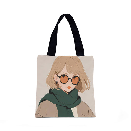 Tote Bag Girl With Stylish Sight