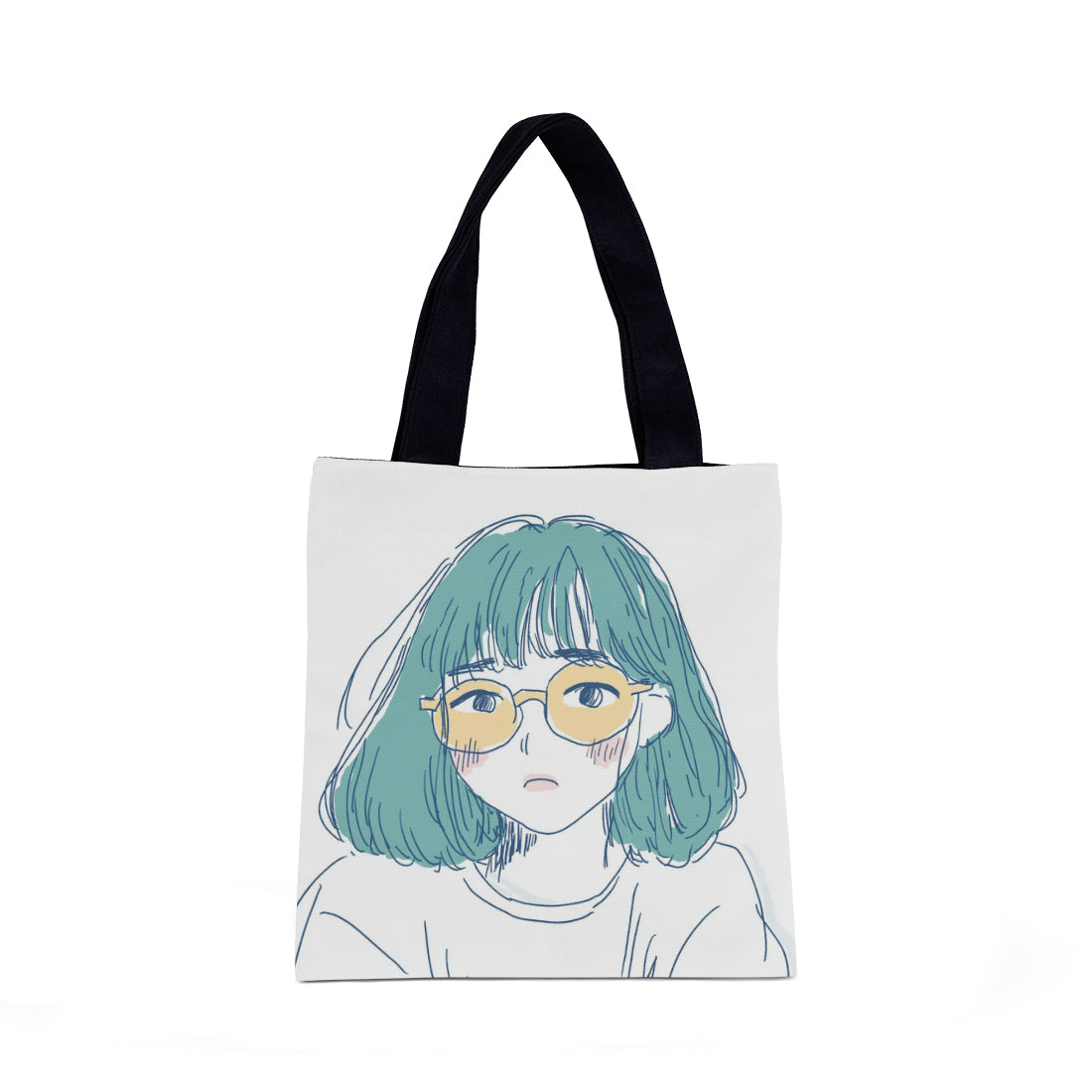 Tote Bag Girl with Glasses Artwork