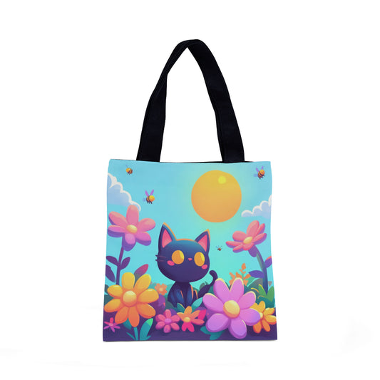 Tote Bag Kitty in Bloom